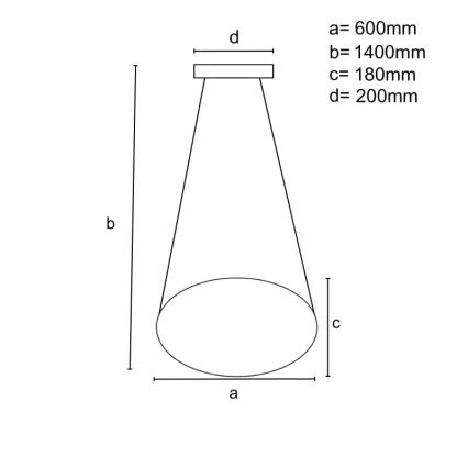 LED Aptumšojama lustra ar auklu LED/70W/230V 3000-6500K d. 60 cm spīdīgi hromēts + tālvadības pults