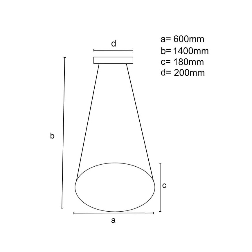 LED Aptumšojama lustra ar auklu LED/70W/230V 3000-6500K d. 60 cm melna + tālvadības pults