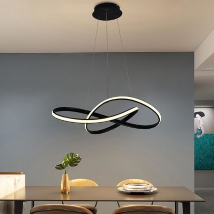 LED Aptumšojama lustra ar auklu LED/70W/230V 3000-6500K d. 55 cm + tālvadības pults