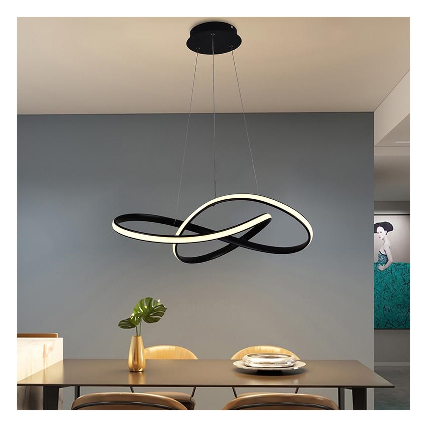 LED Aptumšojama lustra ar auklu LED/70W/230V 3000-6500K d. 55 cm + tālvadības pults