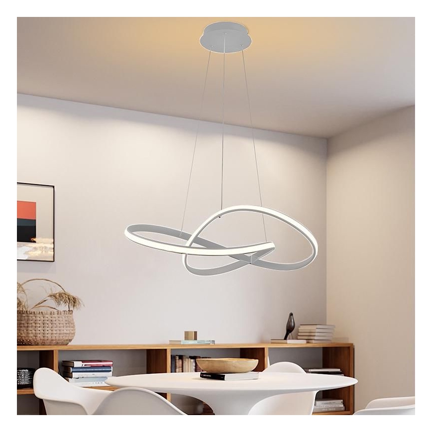 LED Aptumšojama lustra ar auklu LED/70W/230V 3000-6500K d. 55 cm + tālvadības pults