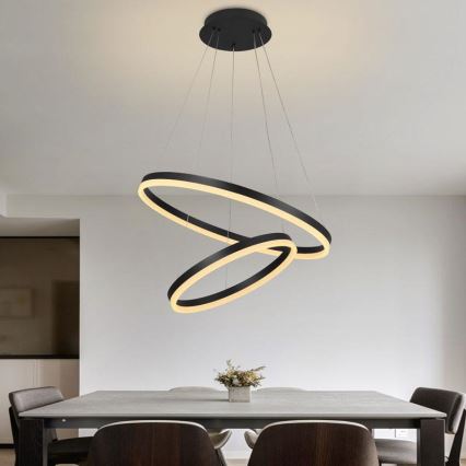 LED Aptumšojama lustra ar auklu LED/70W/230V 3000-6500K d. 60 cm + tālvadības pults
