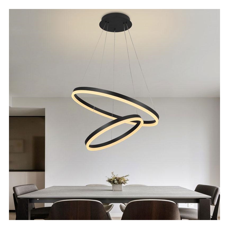 LED Aptumšojama lustra ar auklu LED/70W/230V 3000-6500K d. 60 cm + tālvadības pults