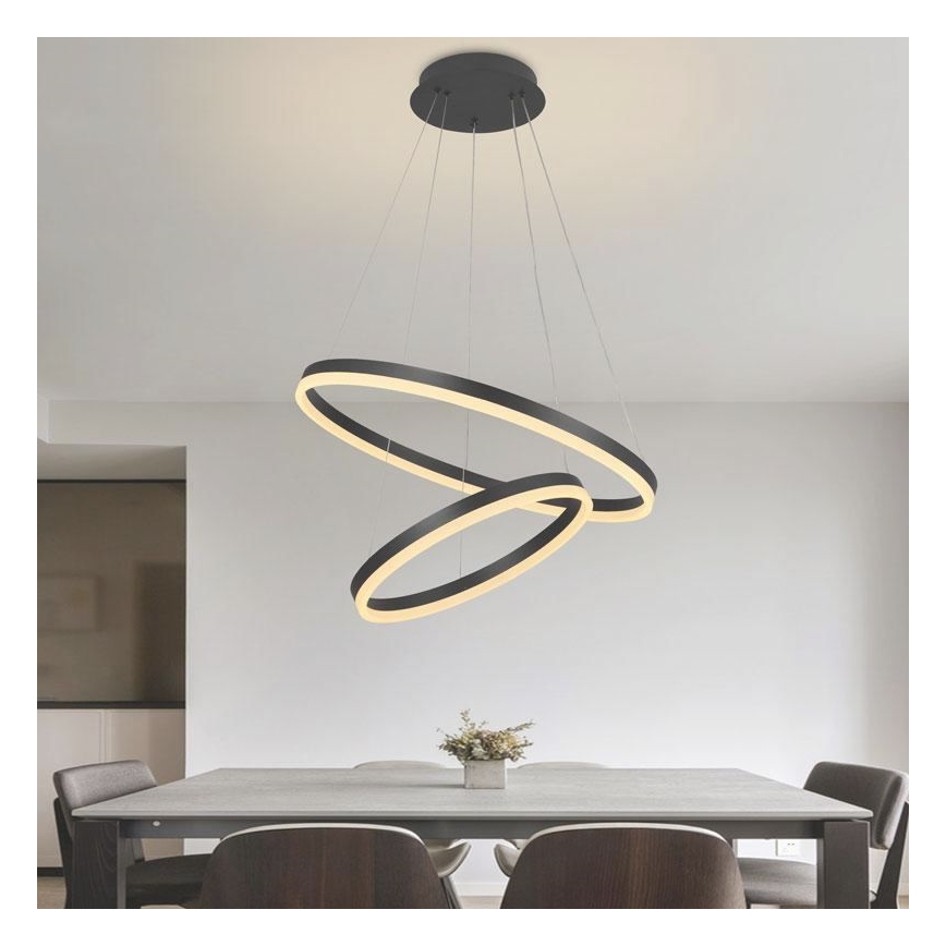 LED Aptumšojama lustra ar auklu LED/70W/230V 3000-6500K + tālvadības pults