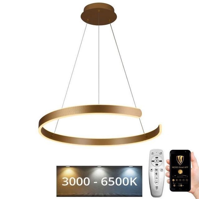 LED Aptumšojama lustra ar auklu LED/70W/230V 3000-6500K + tālvadības pults