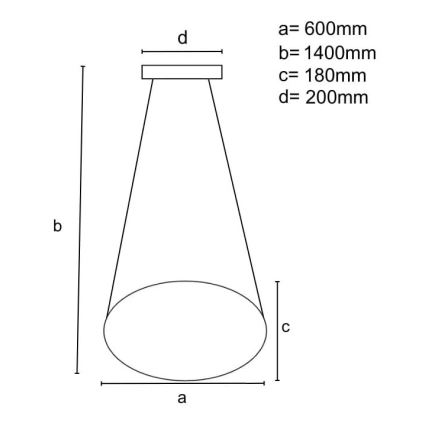 LED Aptumšojama lustra ar auklu LED/70W/230V 3000-6500K + tālvadības pults