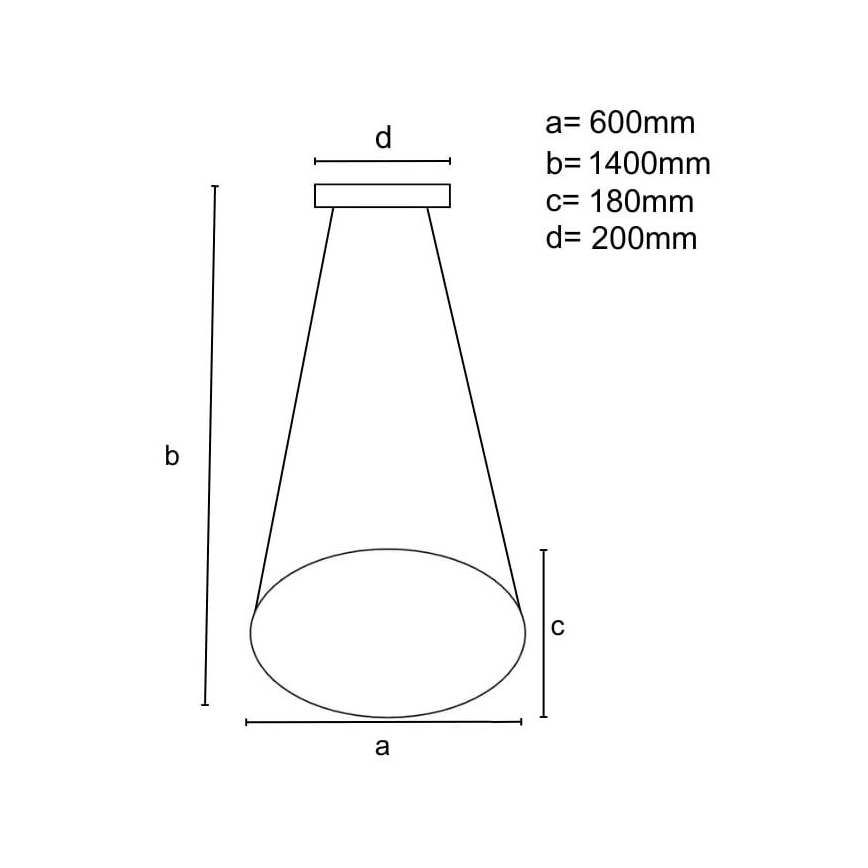 LED Aptumšojama lustra ar auklu LED/70W/230V 3000-6500K + tālvadības pults
