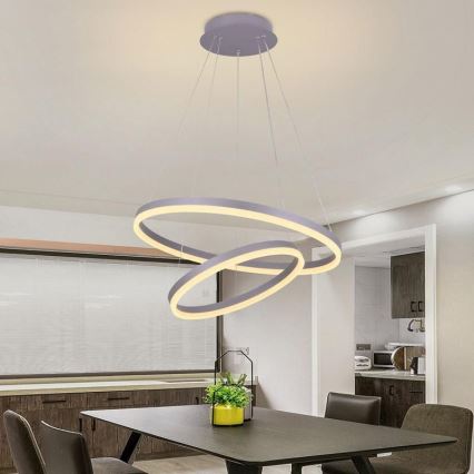 LED Aptumšojama lustra ar auklu LED/70W/230V 3000-6500K d. 60 cm + tālvadības pults