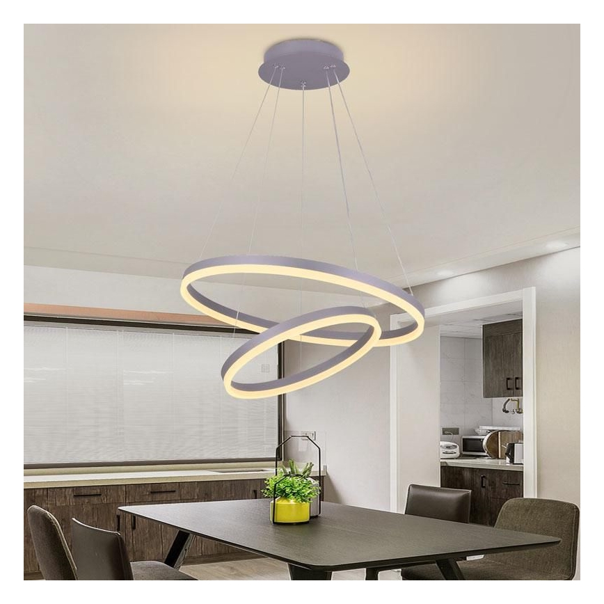 LED Aptumšojama lustra ar auklu LED/70W/230V 3000-6500K d. 60 cm + tālvadības pults