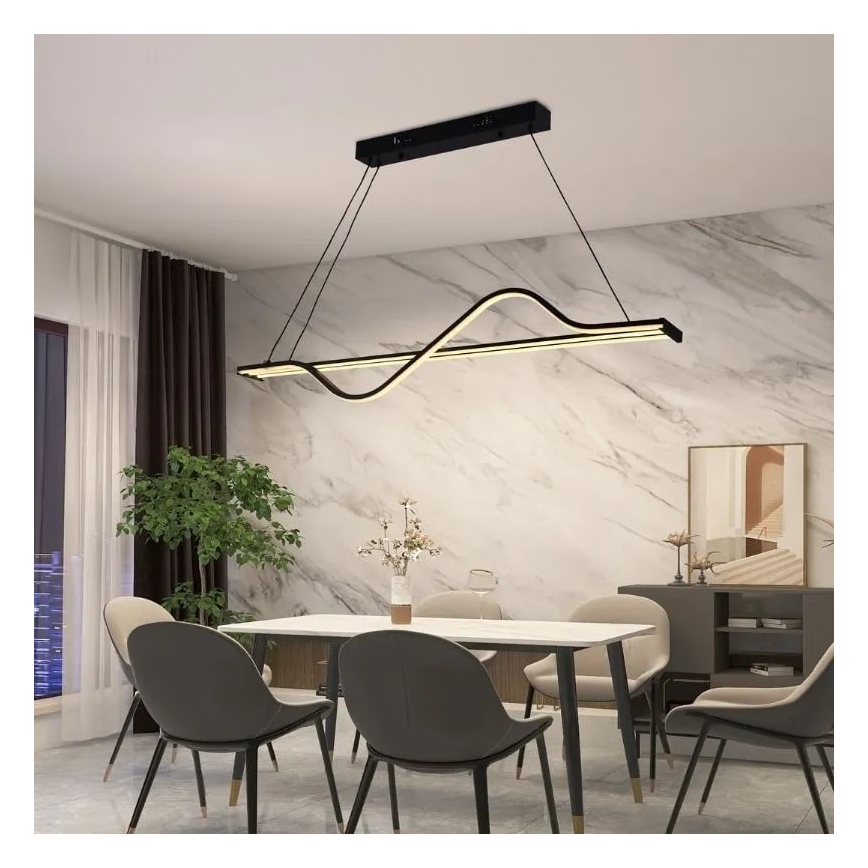 LED Aptumšojama lustra ar auklu LED/70W/230V 3000-6500K + tālvadības pults