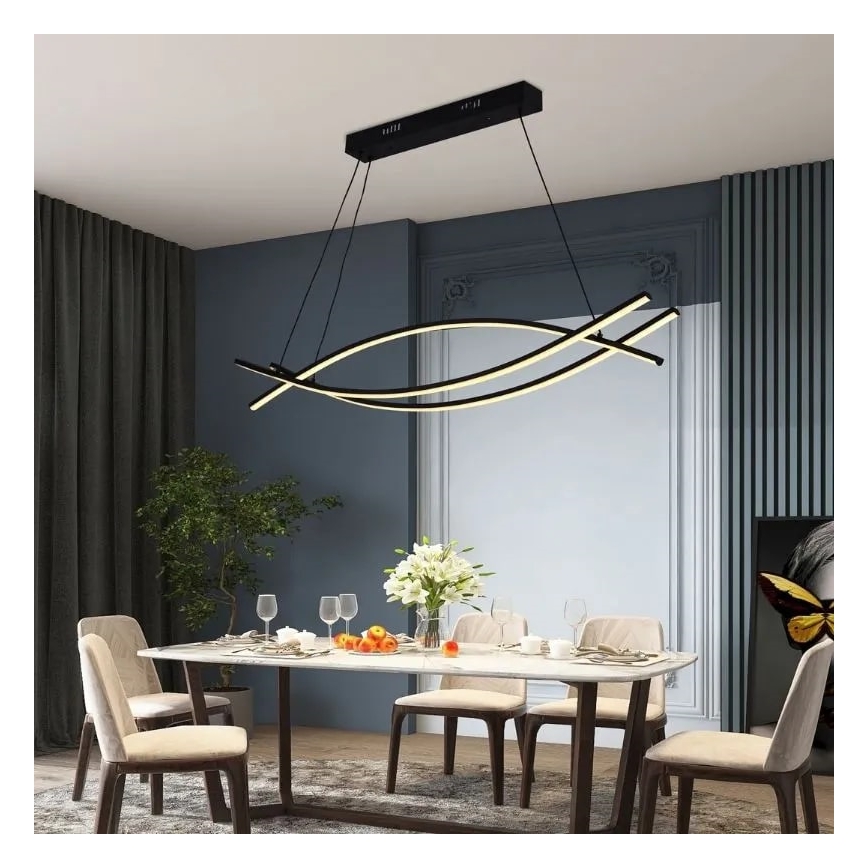 LED Aptumšojama lustra ar auklu LED/70W/230V 3000-6500K + tālvadības pults