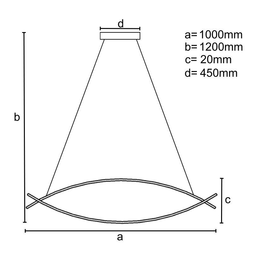 LED Aptumšojama lustra ar auklu LED/70W/230V 3000-6500K + tālvadības pults