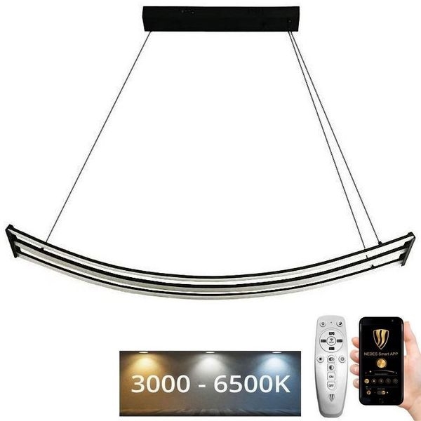 LED Aptumšojama lustra ar auklu LED/70W/230V 3000-6500K + tālvadības pults