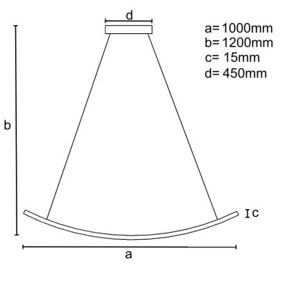 LED Aptumšojama lustra ar auklu LED/70W/230V 3000-6500K + tālvadības pults