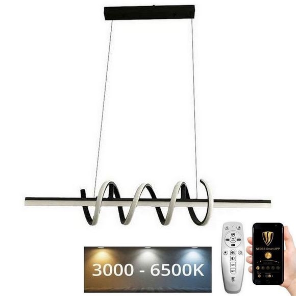 LED Aptumšojama lustra ar auklu LED/70W/230V 3000-6500K + tālvadības pults