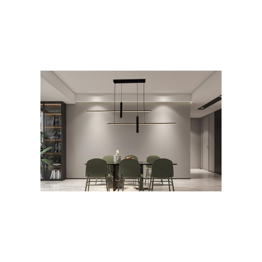 LED Aptumšojama lustra ar auklu LED/70W/230V 3000-6500K + tālvadības pults