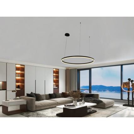 LED Aptumšojama lustra ar auklu LED/72W/230V 3000-6500K d. 100 cm + tālvadības pults