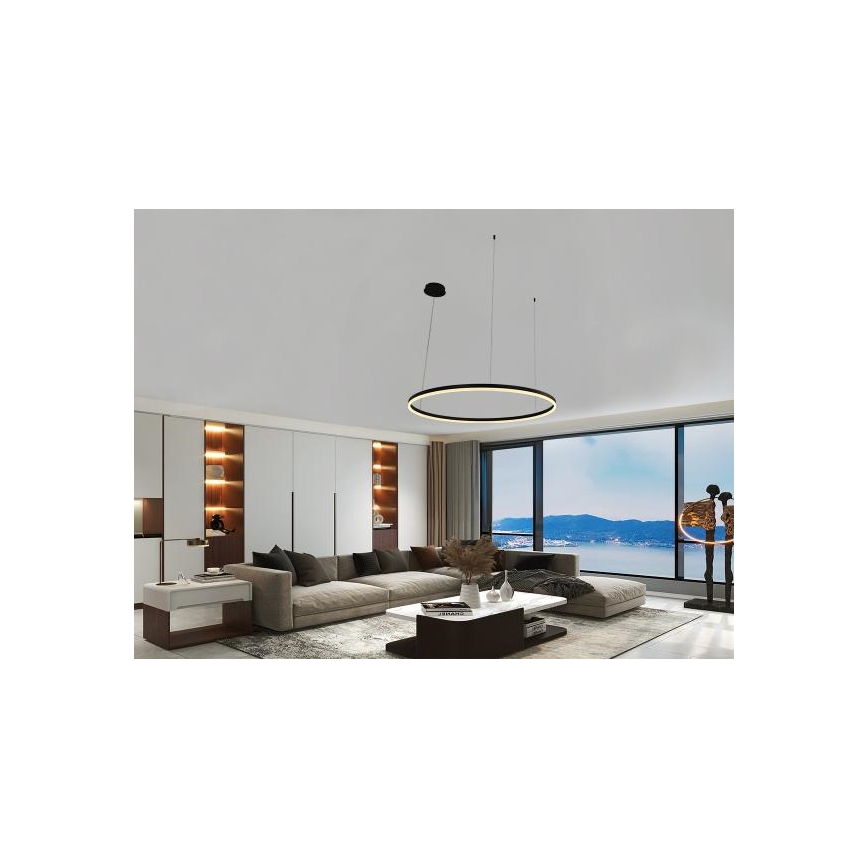 LED Aptumšojama lustra ar auklu LED/72W/230V 3000-6500K d. 100 cm + tālvadības pults