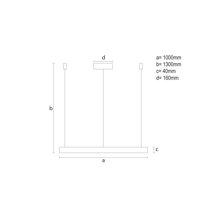 LED Aptumšojama lustra ar auklu LED/72W/230V 3000-6500K d. 100 cm + tālvadības pults