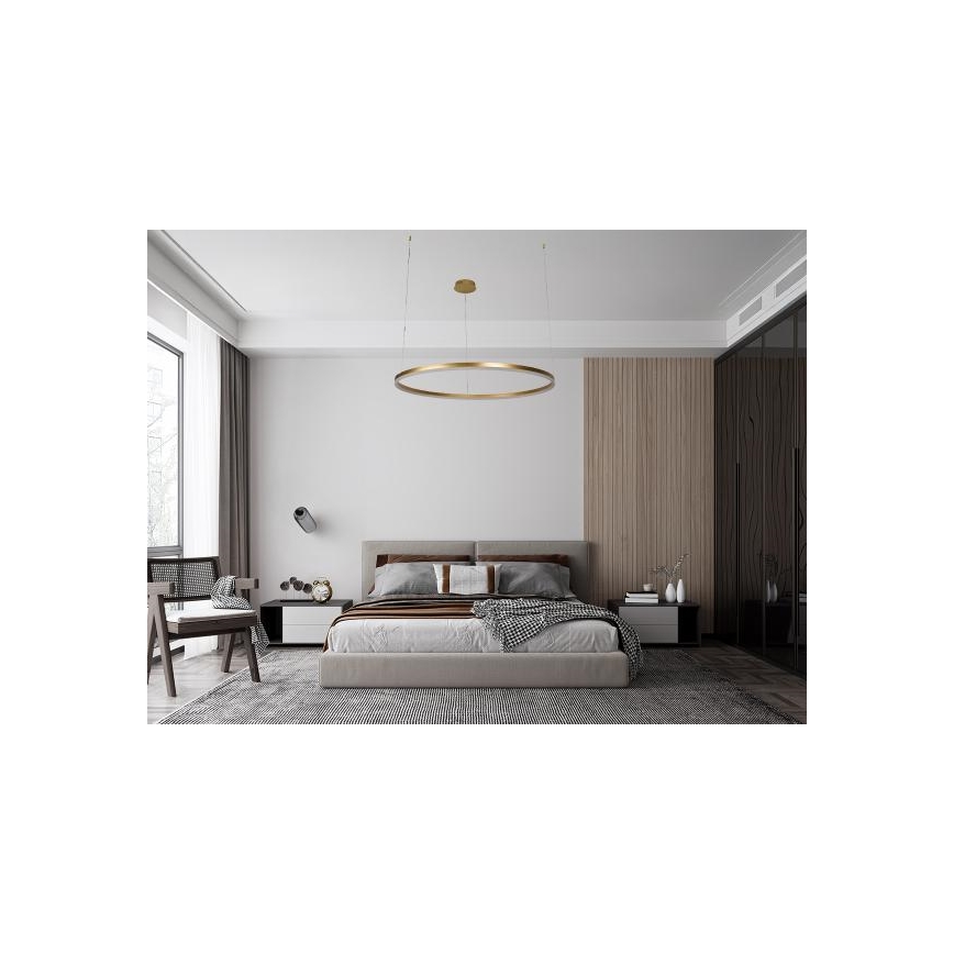 LED Aptumšojama lustra ar auklu LED/72W/230V 3000-6500K + tālvadības pults