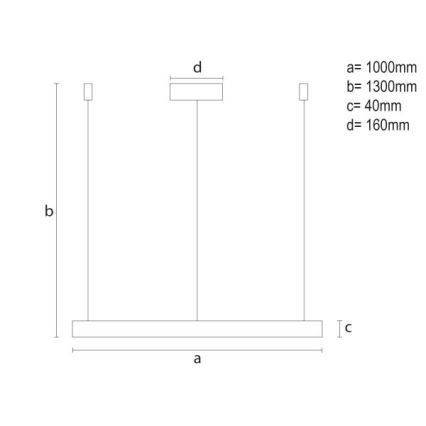 LED Aptumšojama lustra ar auklu LED/72W/230V 3000-6500K + tālvadības pults
