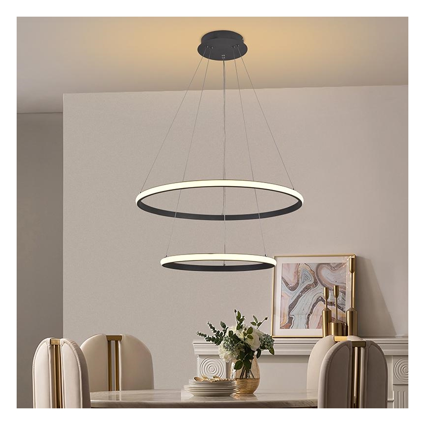 LED Aptumšojama lustra ar auklu LED/75W/230V 3000-6500K + tālvadības pults