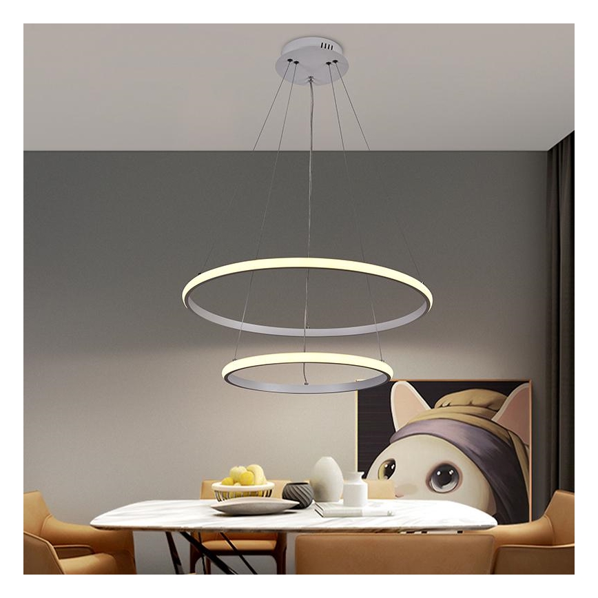 LED Aptumšojama lustra ar auklu LED/75W/230V 3000-6500K + tālvadības pults