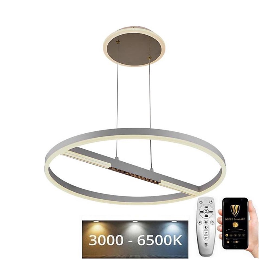LED Aptumšojama lustra ar auklu LED/75W/230V 3000-6500K + tālvadības pults
