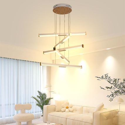 LED Aptumšojama lustra ar auklu LED/75W/230V 3000-6500K + tālvadības pults