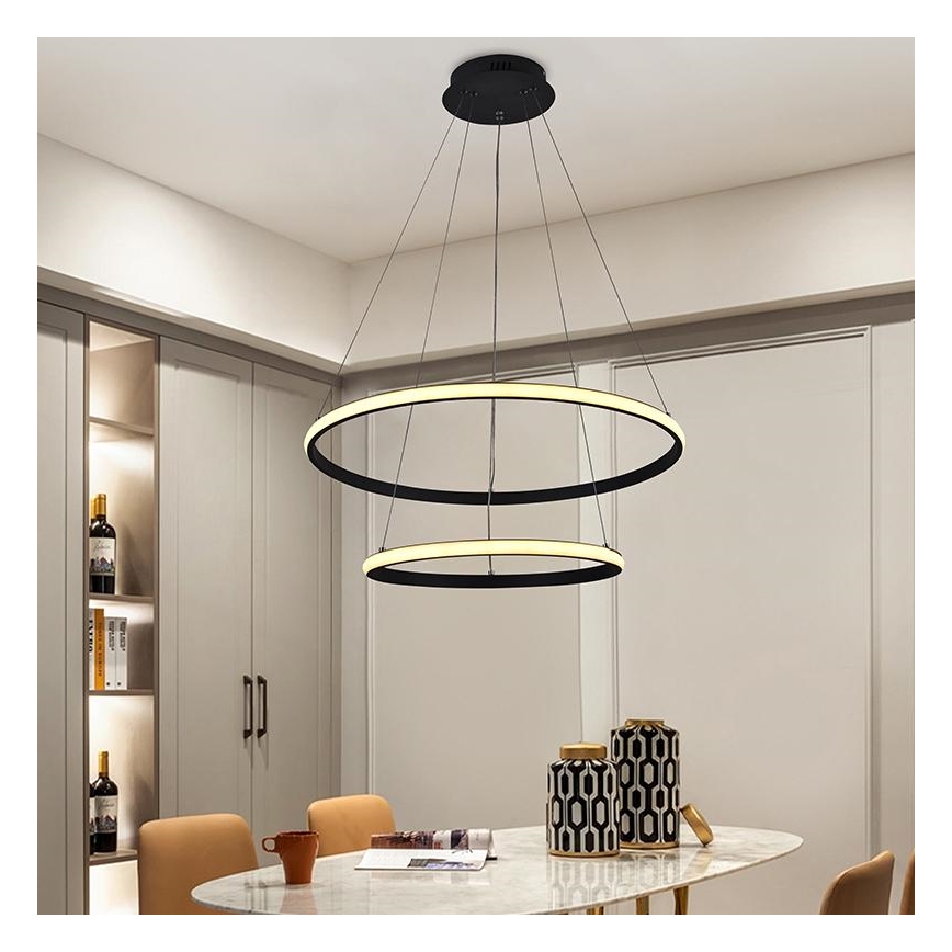 LED Aptumšojama lustra ar auklu LED/75W/230V 3000-6500K + tālvadības pults