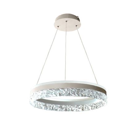 LED Aptumšojama lustra ar auklu LED/80W/230V 3000-6500K balta + tālvadības pults