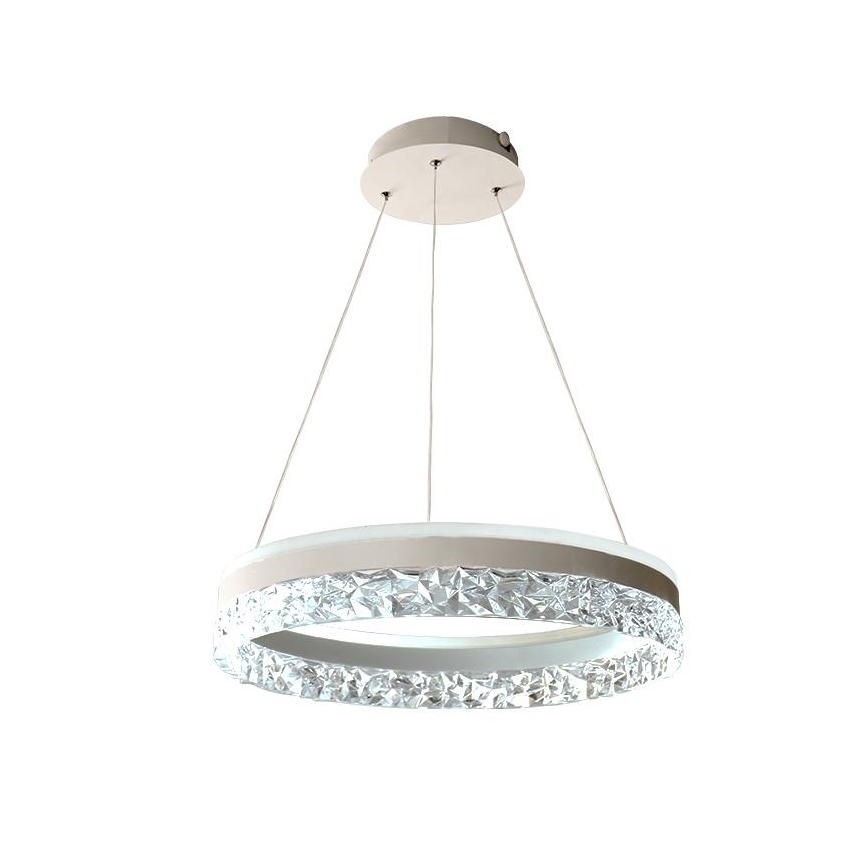 LED Aptumšojama lustra ar auklu LED/80W/230V 3000-6500K balta + tālvadības pults
