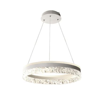 LED Aptumšojama lustra ar auklu LED/80W/230V 3000-6500K balta + tālvadības pults