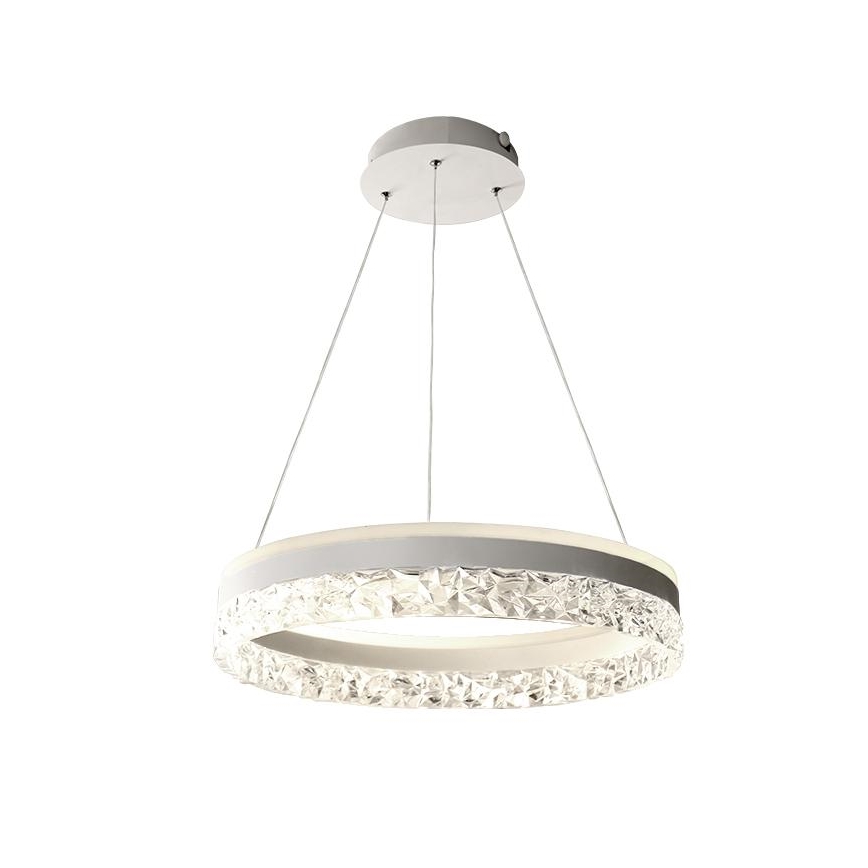 LED Aptumšojama lustra ar auklu LED/80W/230V 3000-6500K balta + tālvadības pults