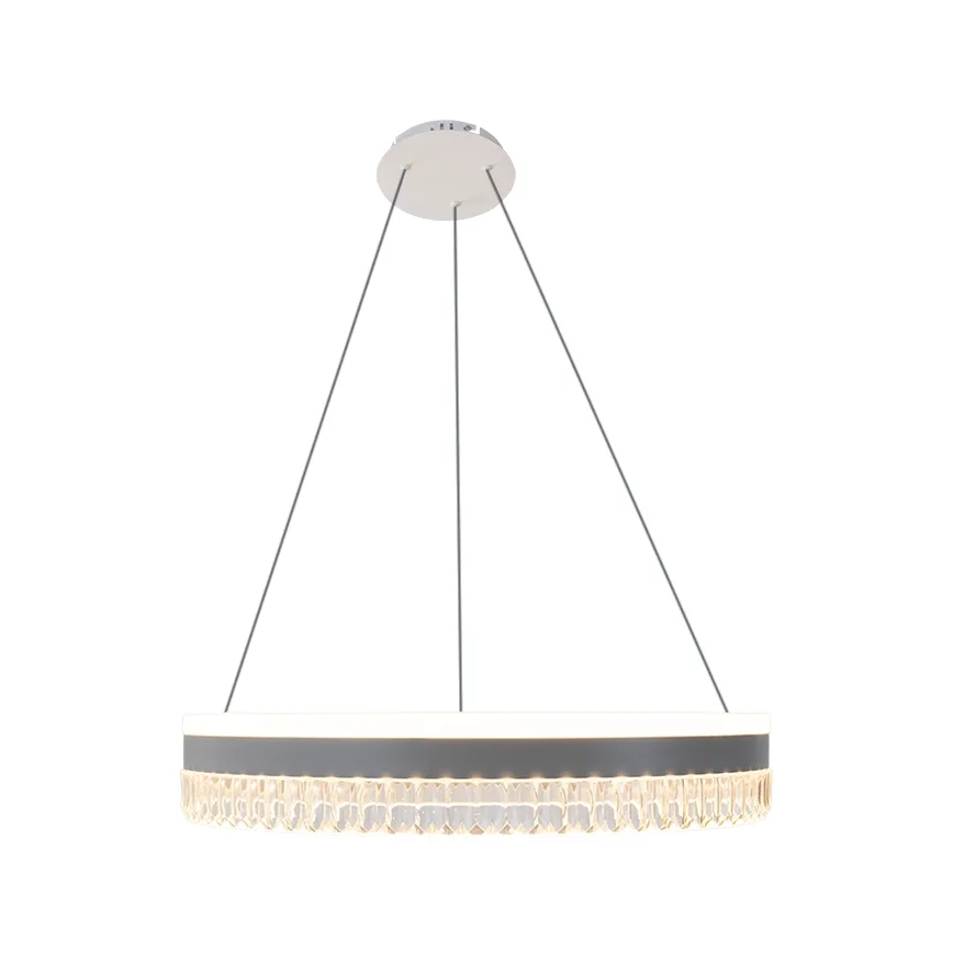 LED Aptumšojama kristāla lustra ar auklu LED/80W/230V 3000-6500K balta + tālvadības pults