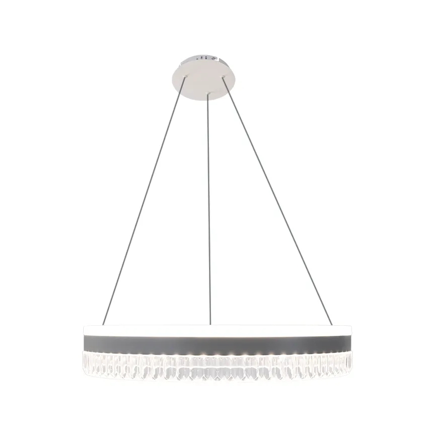 LED Aptumšojama kristāla lustra ar auklu LED/80W/230V 3000-6500K balta + tālvadības pults
