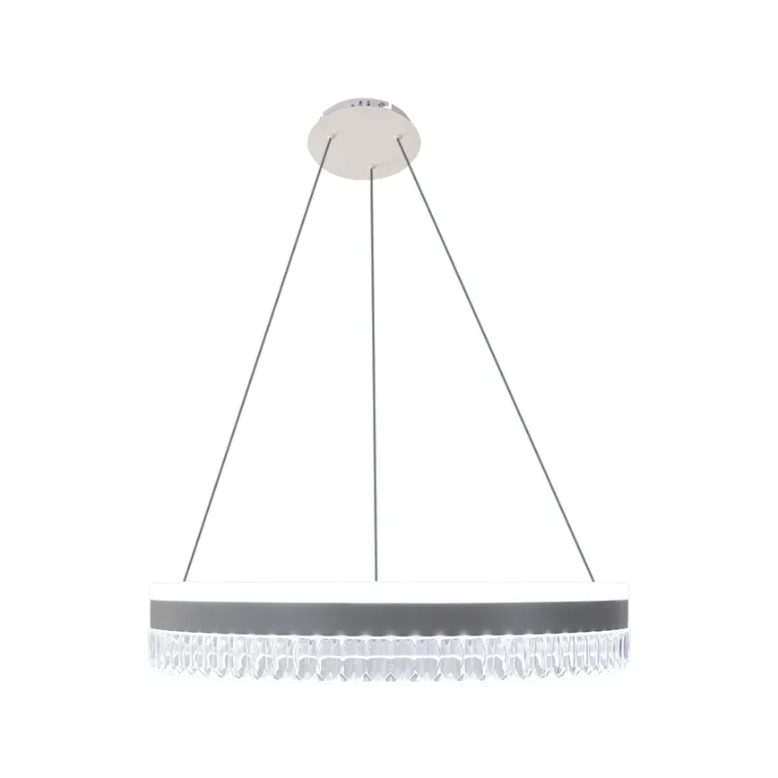 LED Aptumšojama kristāla lustra ar auklu LED/80W/230V 3000-6500K balta + tālvadības pults