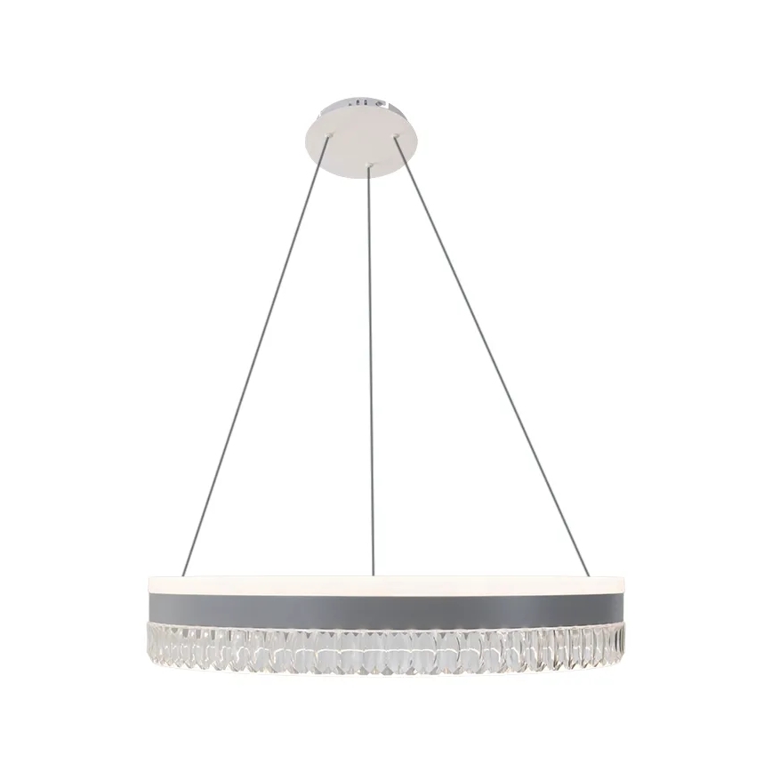 LED Aptumšojama kristāla lustra ar auklu LED/80W/230V 3000-6500K balta + tālvadības pults