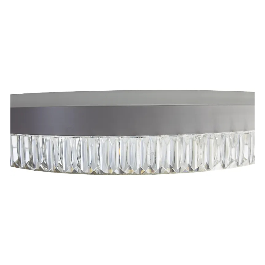 LED Aptumšojama kristāla lustra ar auklu LED/80W/230V 3000-6500K balta + tālvadības pults