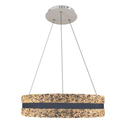 LED Aptumšojama kristāla lustra ar auklu LED/80W/230V 3000-6500K balta + tālvadības pults