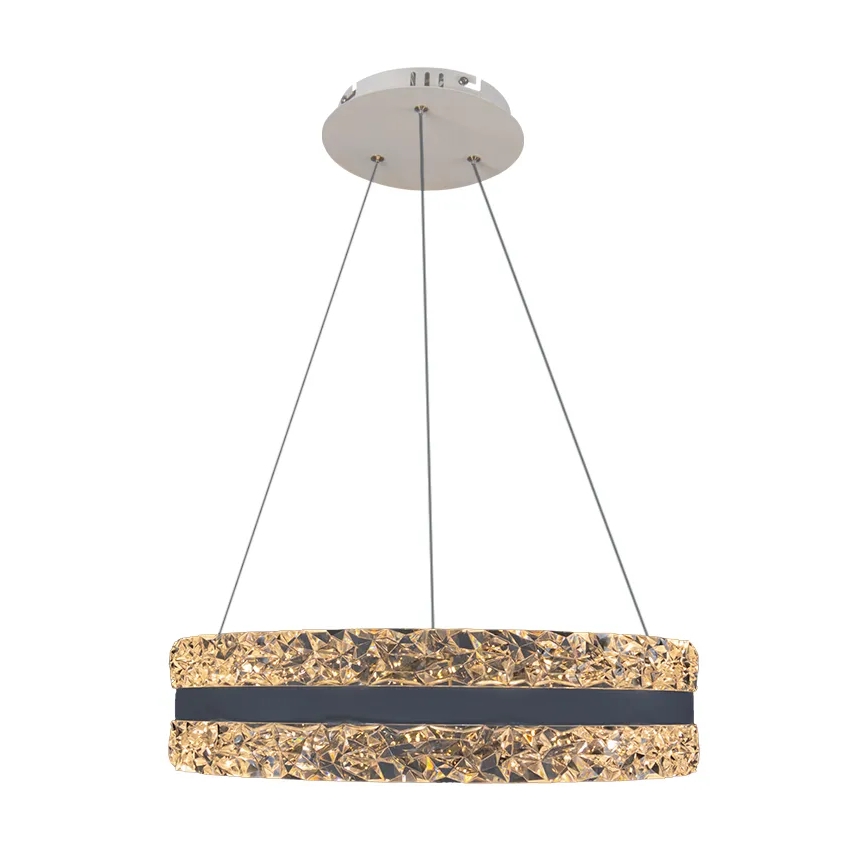 LED Aptumšojama kristāla lustra ar auklu LED/80W/230V 3000-6500K balta + tālvadības pults