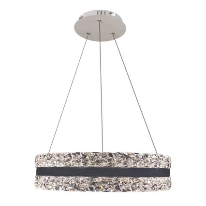 LED Aptumšojama kristāla lustra ar auklu LED/80W/230V 3000-6500K balta + tālvadības pults