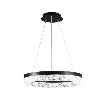 LED Aptumšojama lustra ar auklu LED/80W/230V 3000-6500K melna + tālvadības pults