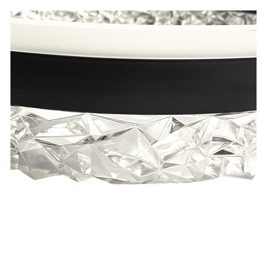 LED Aptumšojama lustra ar auklu LED/80W/230V 3000-6500K melna + tālvadības pults