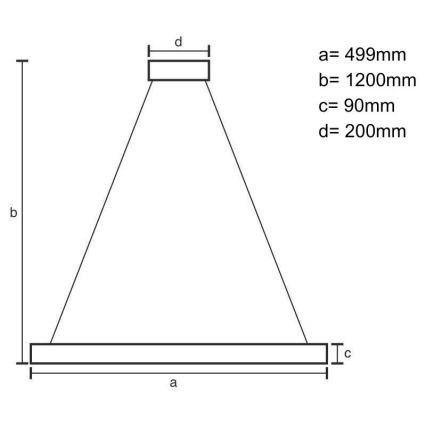 LED Aptumšojama lustra ar auklu LED/80W/230V 3000-6500K melna + tālvadības pults