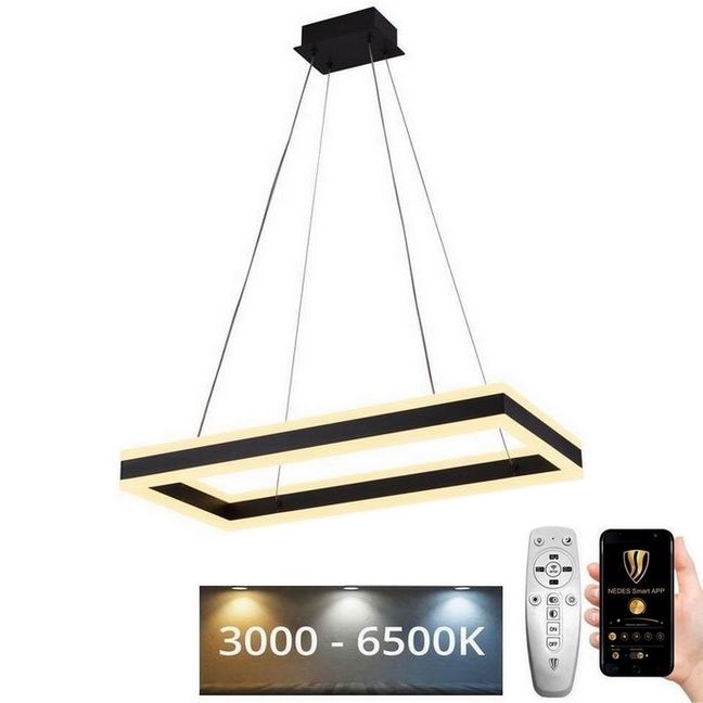 LED Aptumšojama lustra ar auklu LED/80W/230V 3000-6500K + tālvadības pults