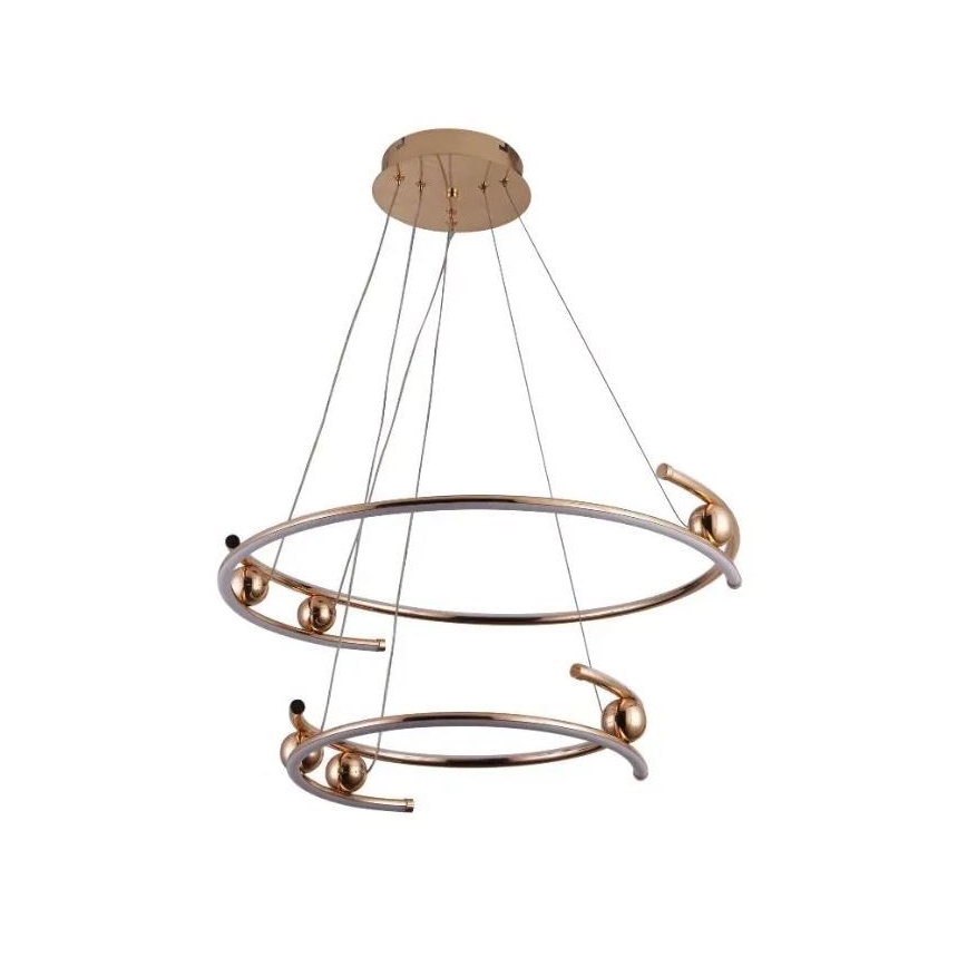 LED Aptumšojama lustra ar auklu LED/80W/230V 3000-6500K d. 60 cm + tālvadības pults