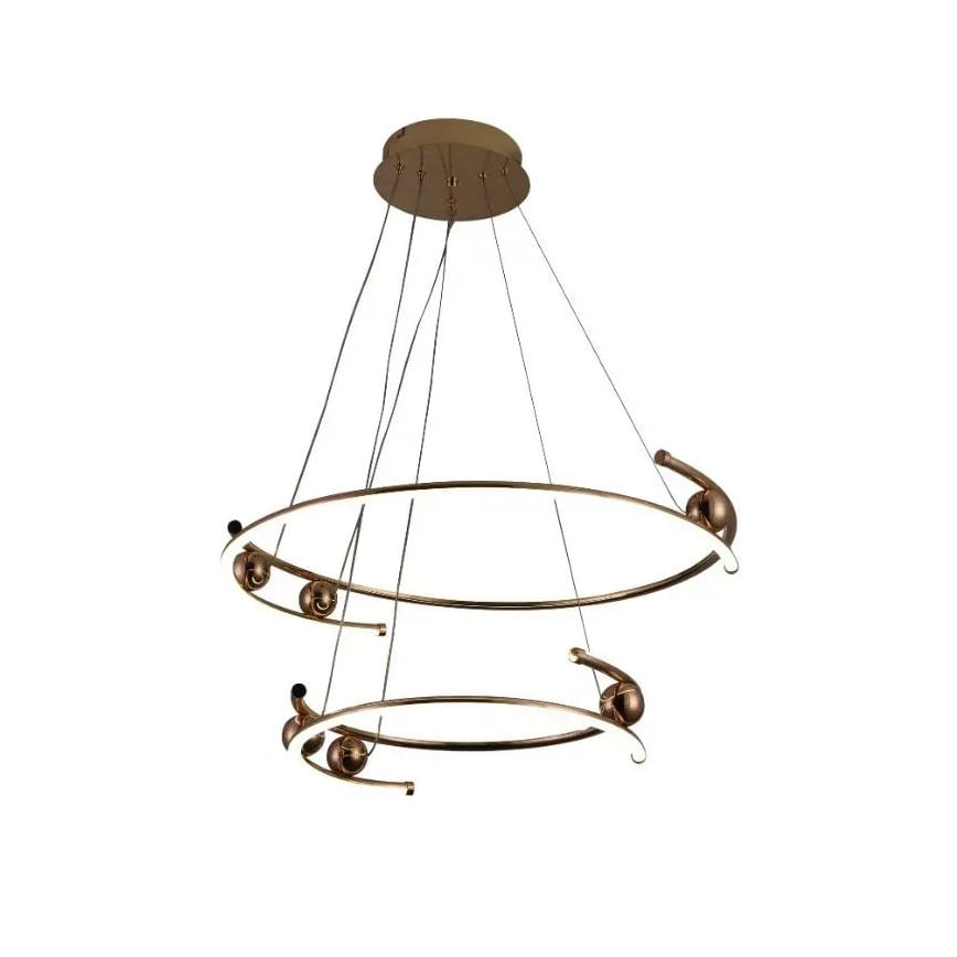 LED Aptumšojama lustra ar auklu LED/80W/230V 3000-6500K d. 60 cm + tālvadības pults