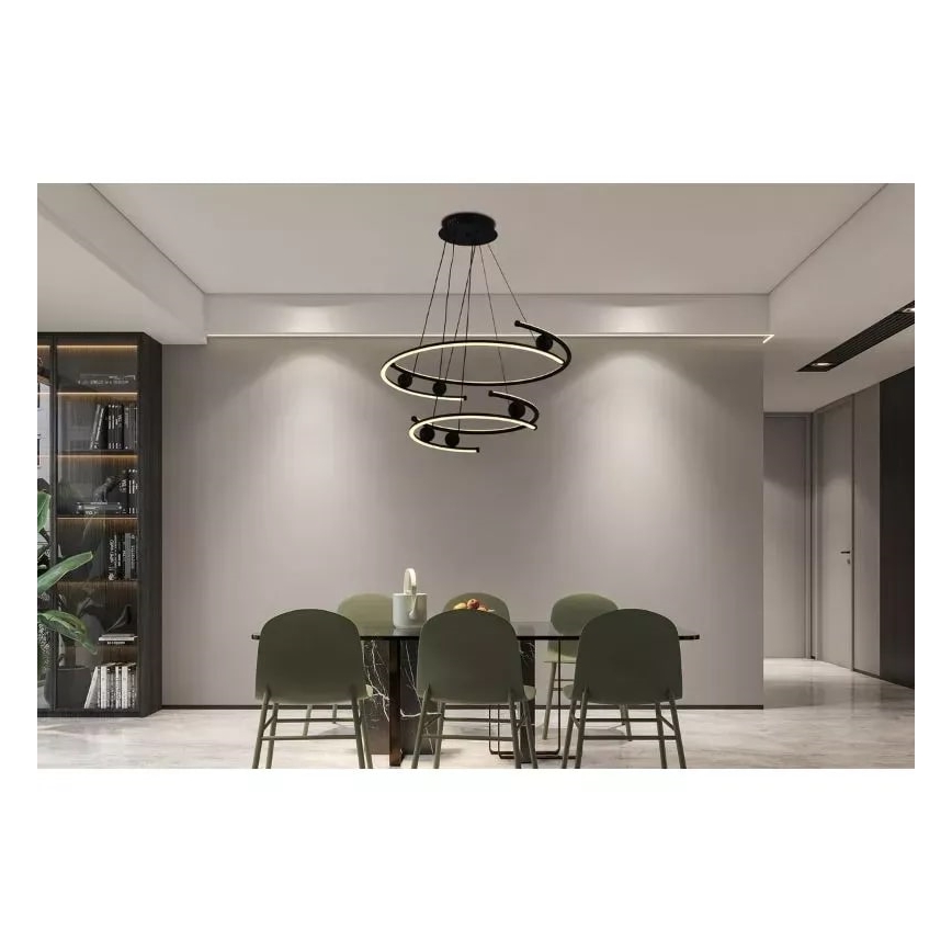 LED Aptumšojama lustra ar auklu LED/80W/230V 3000-6500K + tālvadības pults