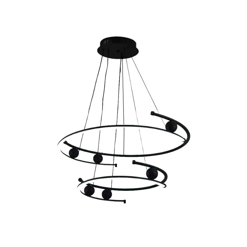 LED Aptumšojama lustra ar auklu LED/80W/230V 3000-6500K + tālvadības pults